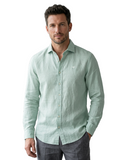 CAMISA 100 LINO CELESTE