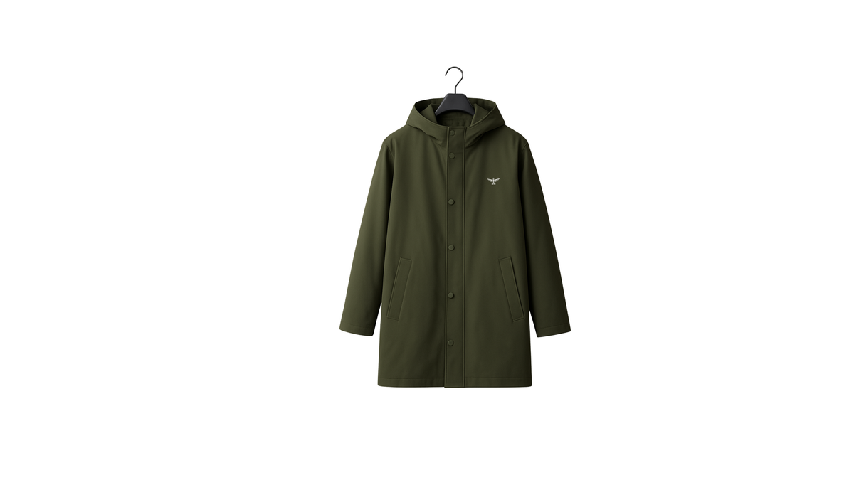 Abrigo Impermeable Verde Oliva
