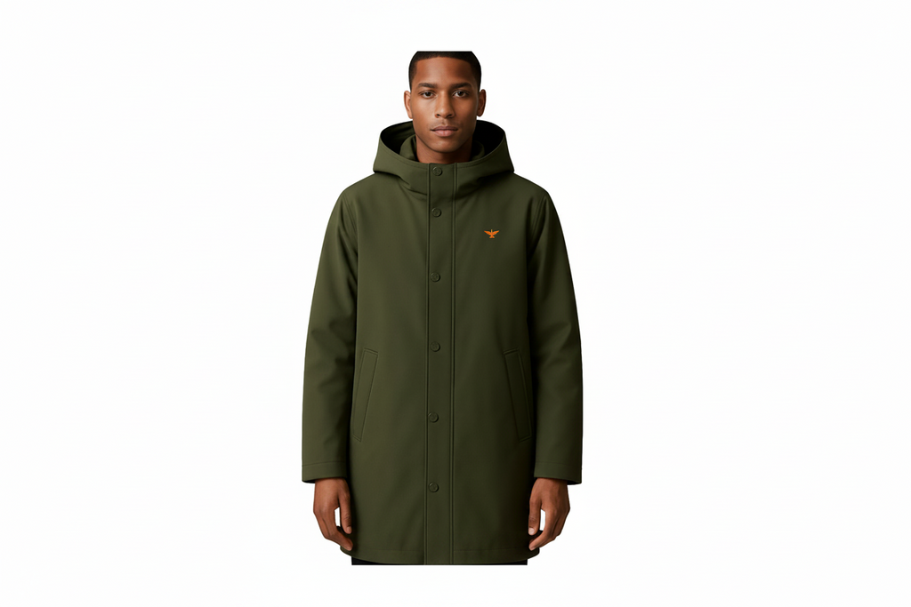 Abrigo Impermeable Verde Oliva