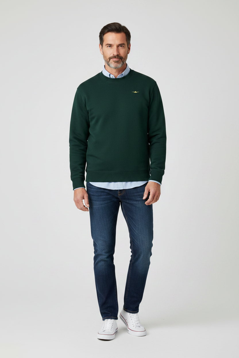 Sudadera Cuello redondo verde