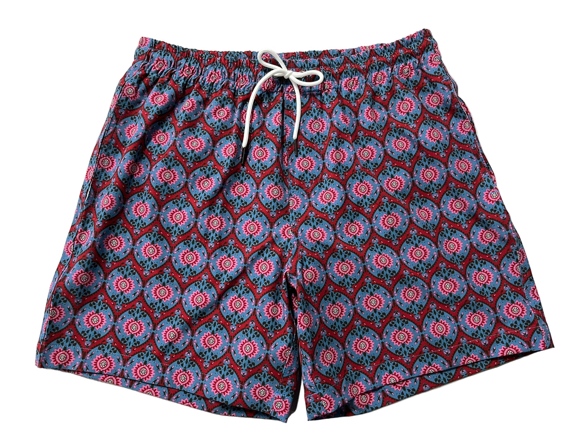 BAÑADOR Geométrico Rojo y Azul